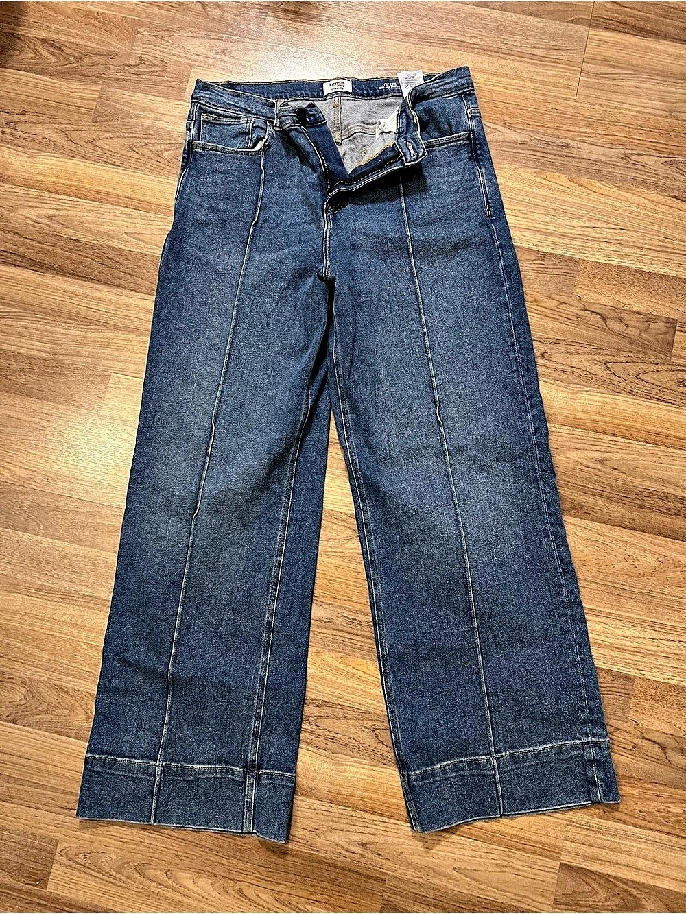 Kensie The Kaya High Rise Wide Leg High Rise Wide Leg Jeans Blue Size 14/32